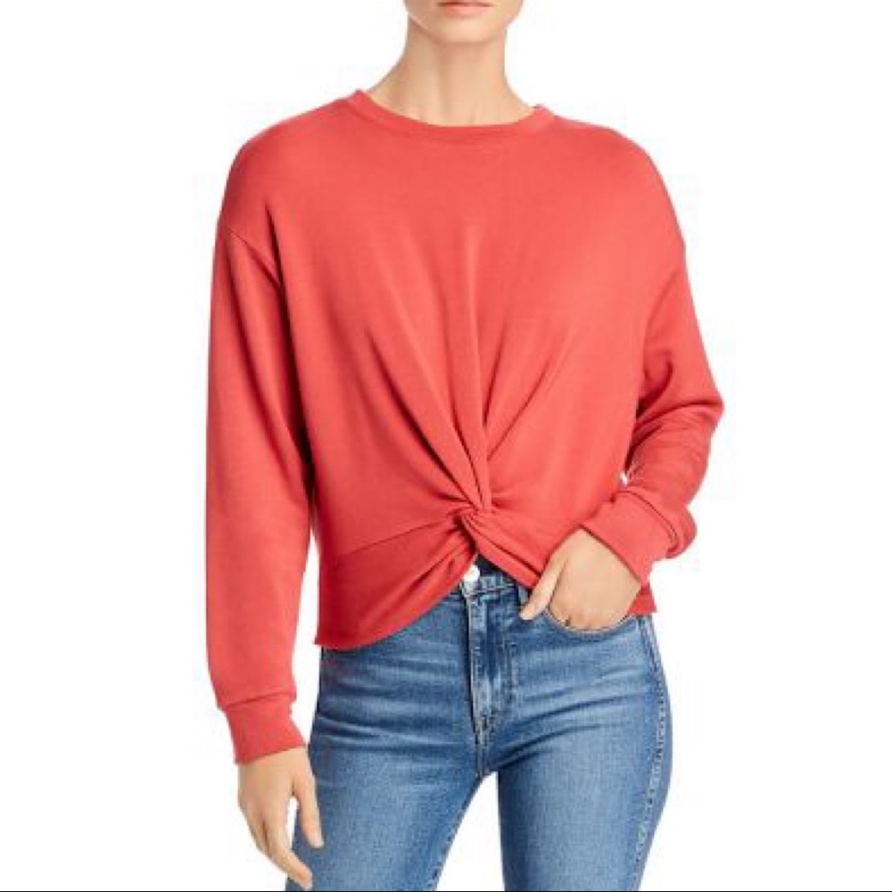 Velvet ‘Sammy’ Twist Front Sweatshirt in Bison